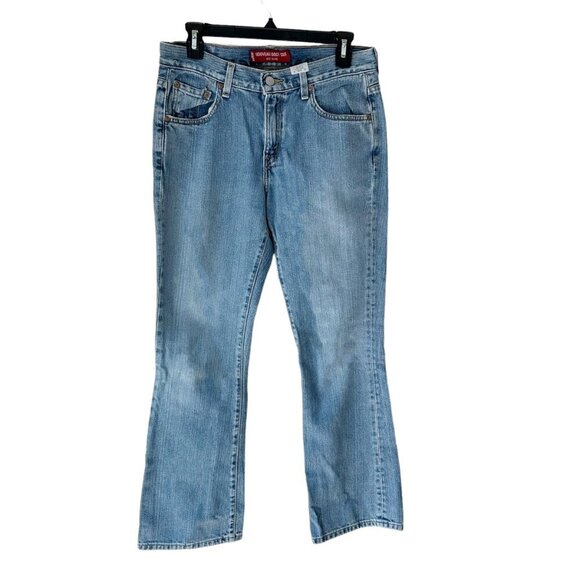 Levi's 515 Nouveau Bootcut Jeans Light Blue Wash Size 8 Vintage - Picture 8 of 9